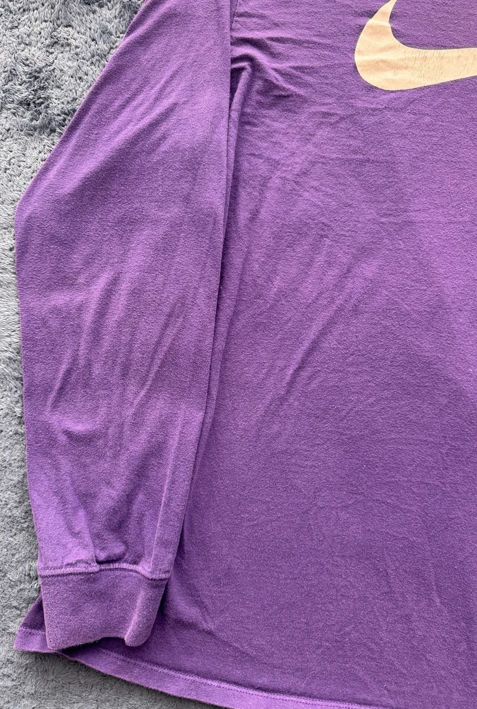 Nike The Nike Tee Long Sleeve Minimalist Shirt Size XL Purple White Swoosh 5