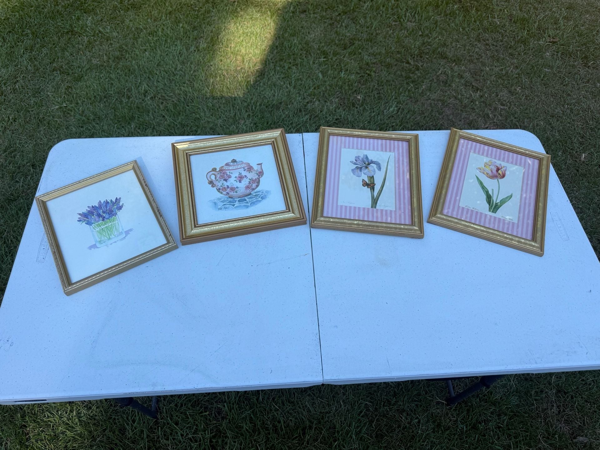 Sandy Clough Framed Botanical Art Prints Set of 4 Gold Frames 5