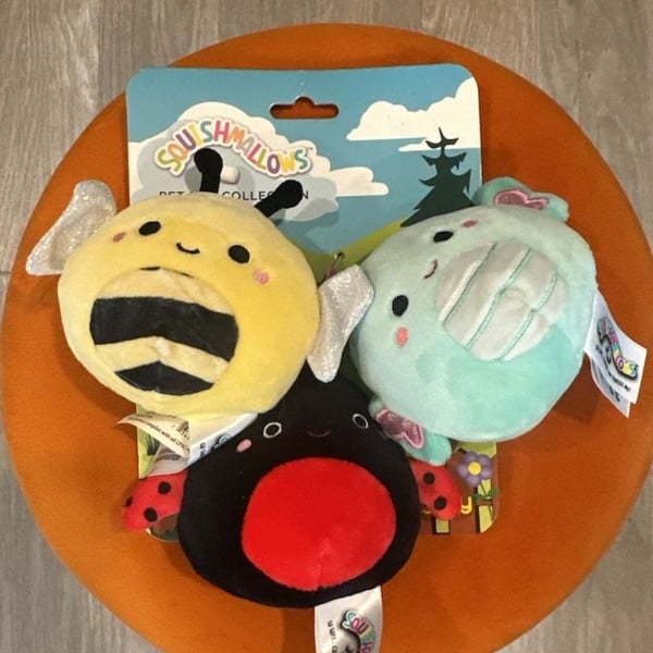 Squishmallows Bug Squishmallow Set 3.5" with Squeaker 3 Assorted