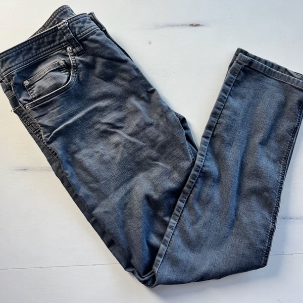 prAna Jeans Size 32x32 Gray Straight Leg Denim slim Fit Men’s Organic Cotton