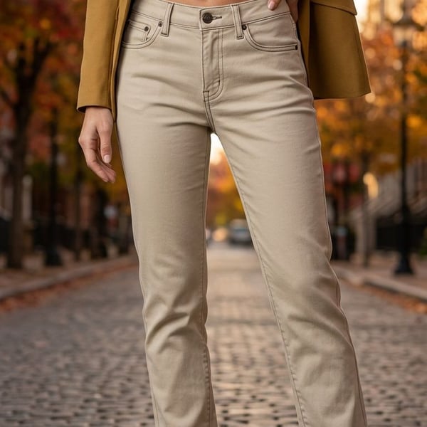 J.Crew Cropped Vintage Straight Size 25 Beige Jeans