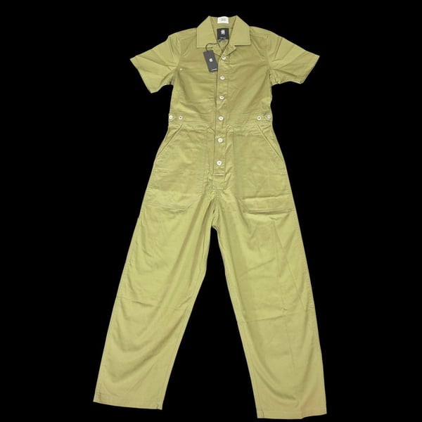 G-Star Raw Relaxed Short Sleeve Jumpsuit Olive Green Utility Boiler Suit Size XS