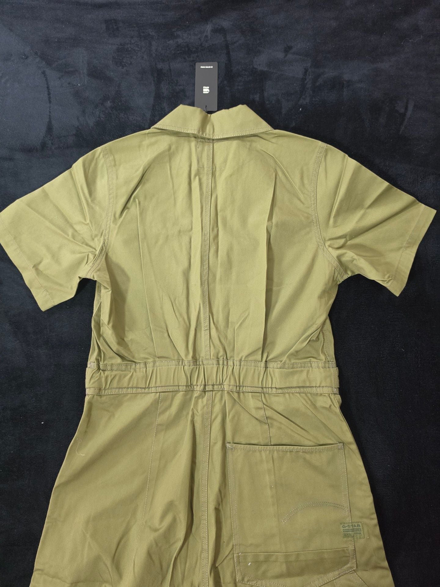 G-Star Raw Relaxed Short Sleeve Jumpsuit Olive Green Utility Boiler Suit Size XS 7