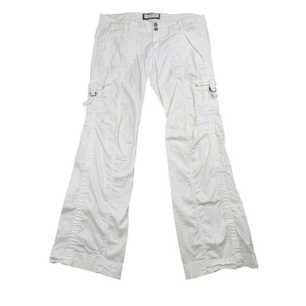 Abercrombie & Fitch Cargo Pants White Stretch Sz. 10