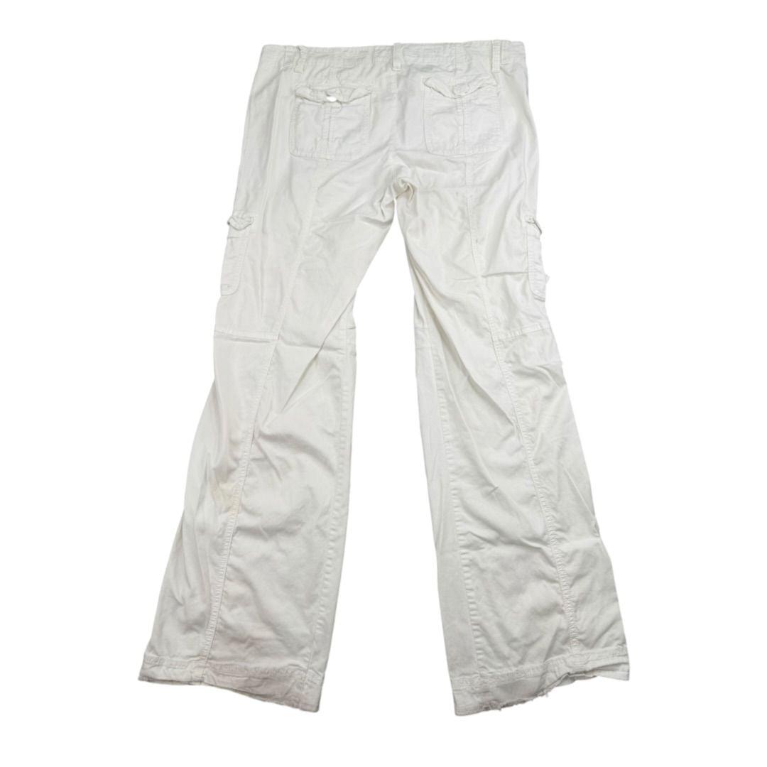 Abercrombie & Fitch Cargo Pants White Stretch Sz. 10 3