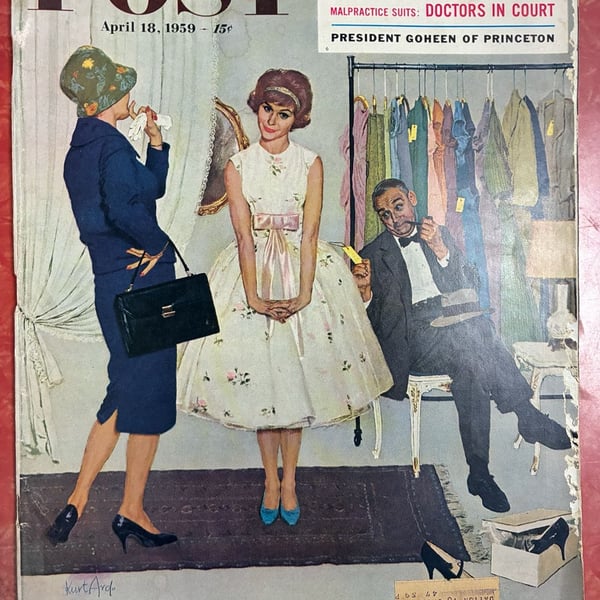 The Saturday Evening Post April 18, 1959 Magazine Kurt Ard Cover Art