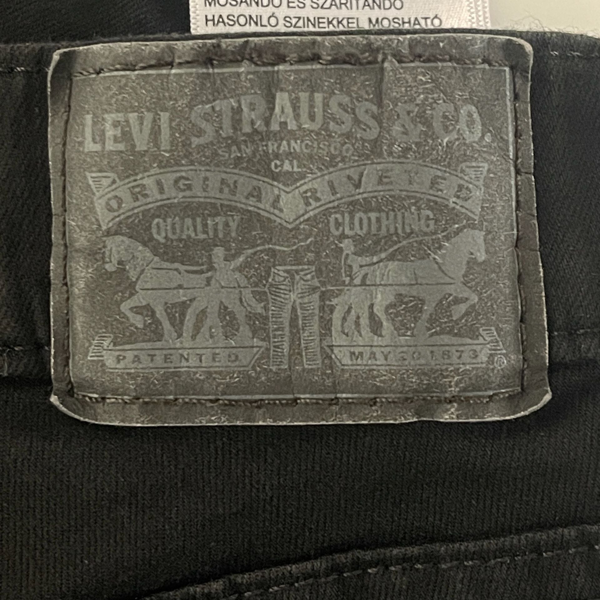Levi's 724 High Rise Straight Crop Black Jeans Size 29 7