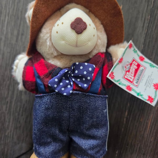 Wendy's Furskins Bear 7" Plush Toy with Tags