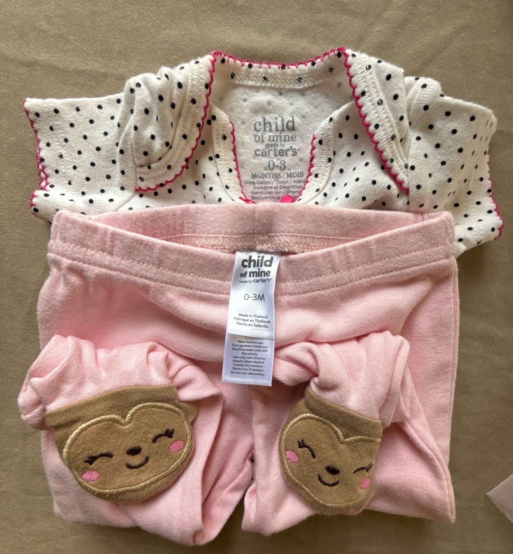 Child of Mine by Carter's Baby Girl Outfit Set Size 0-3M 3