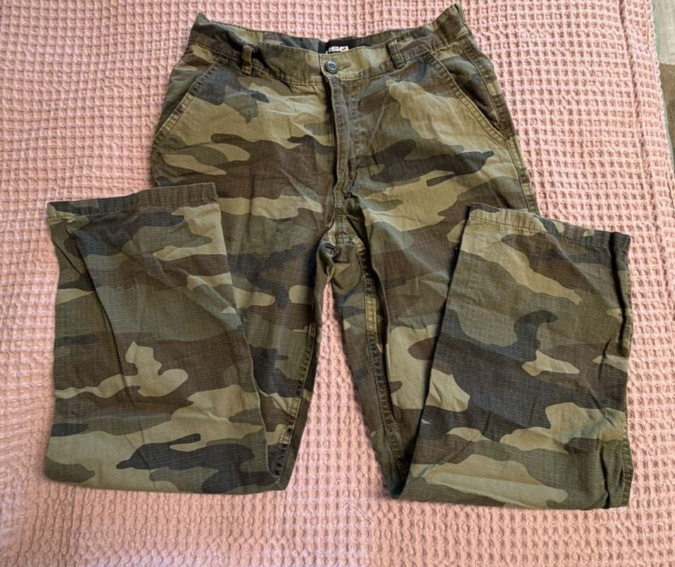 RSQ Camo Cargo Pants Size 16 Loose Fit Green Woodland Camouflage/155 6