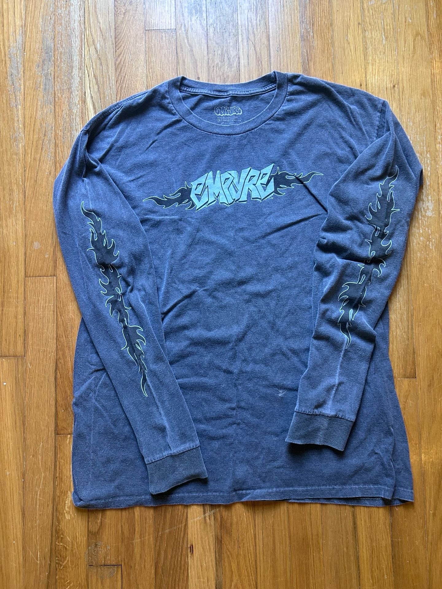 Empyre Ballpoint Dragon Navy Wash Long Sleeve T-Shirt Size L 2