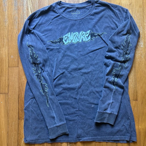 Empyre Ballpoint Dragon Navy Wash Long Sleeve T-Shirt Size L