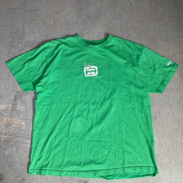 90s Billabong T-Shirt Size L Green Surf Logo 
