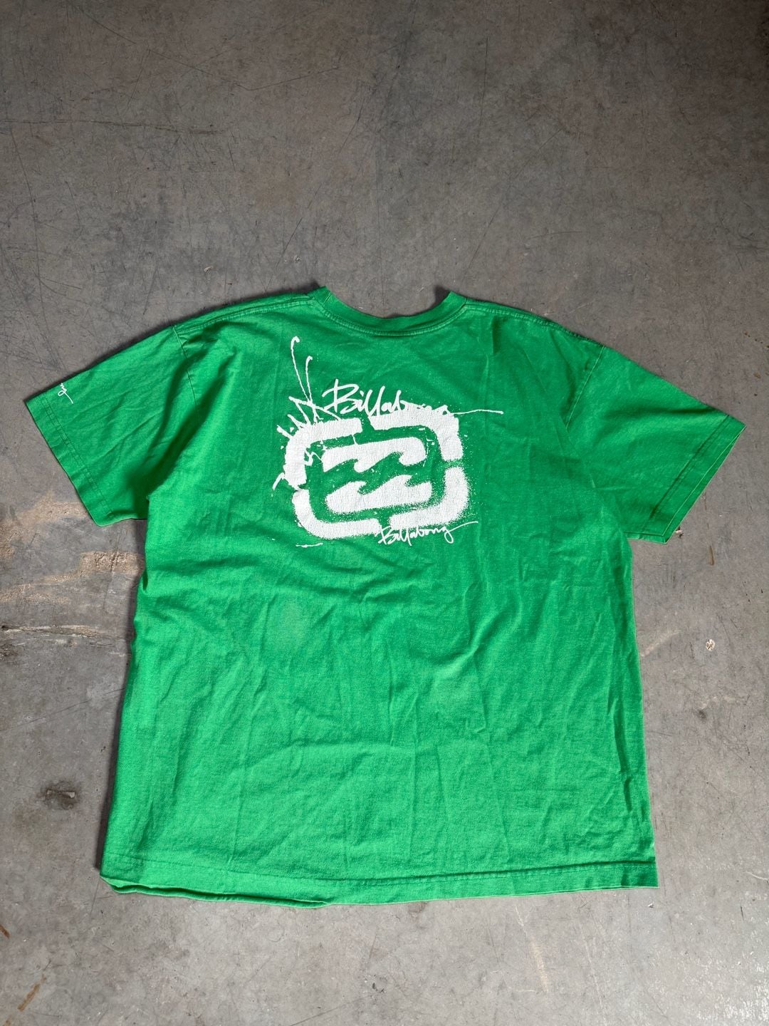 90s Billabong T-Shirt Size L Green Surf Logo 3