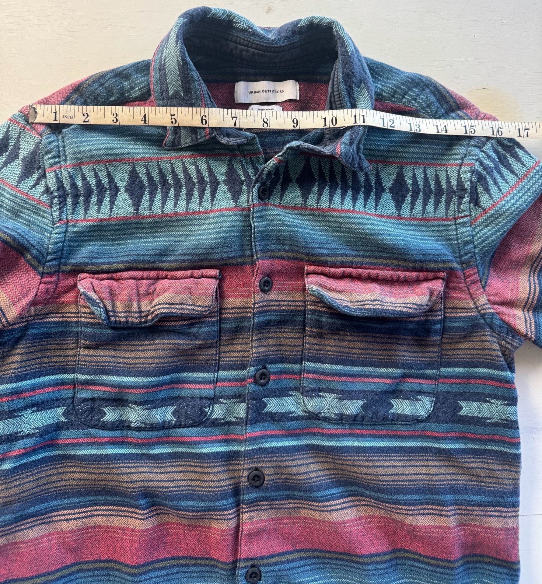 Urban Outfitters Southwestern Flannel Shirt Size S Multicolor Geometric Shirt 9