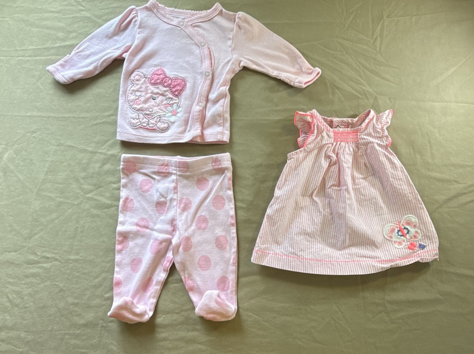 Gerber Baby Girl Pink Layette Set Preemie and NB 1