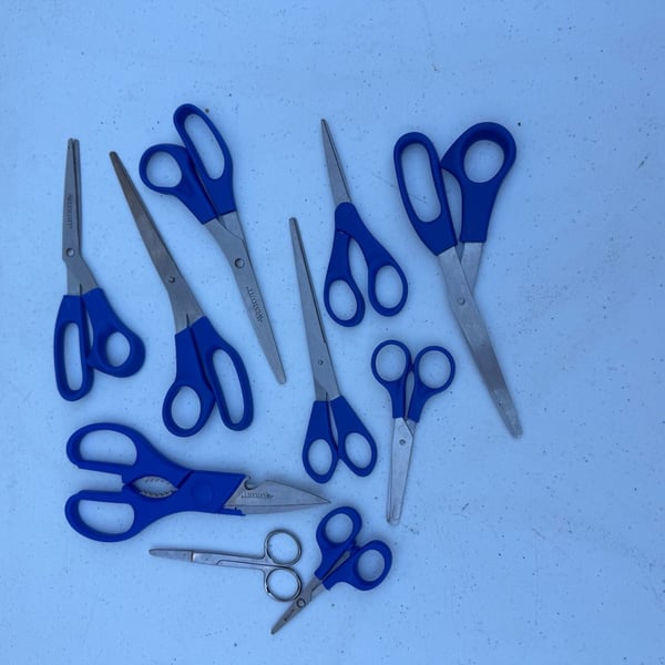 Westcott Multipurpose Stainless Steel Scissors Set 10-Piece Blue