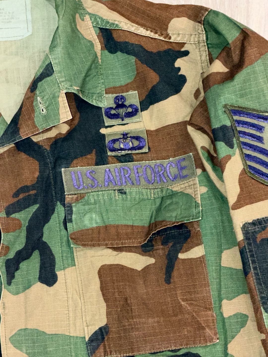 US Air Force Woodland Camo BDU Jacket Size Small Regular Item 0495 5