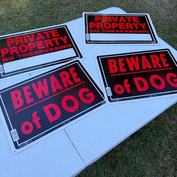 Hillman Sign Center Private Property And Beware Of Dog Signs