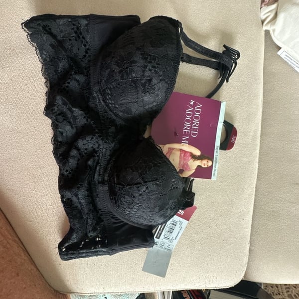 Adored By Adore Me Payal Longline Demi Size 32B Black Lace