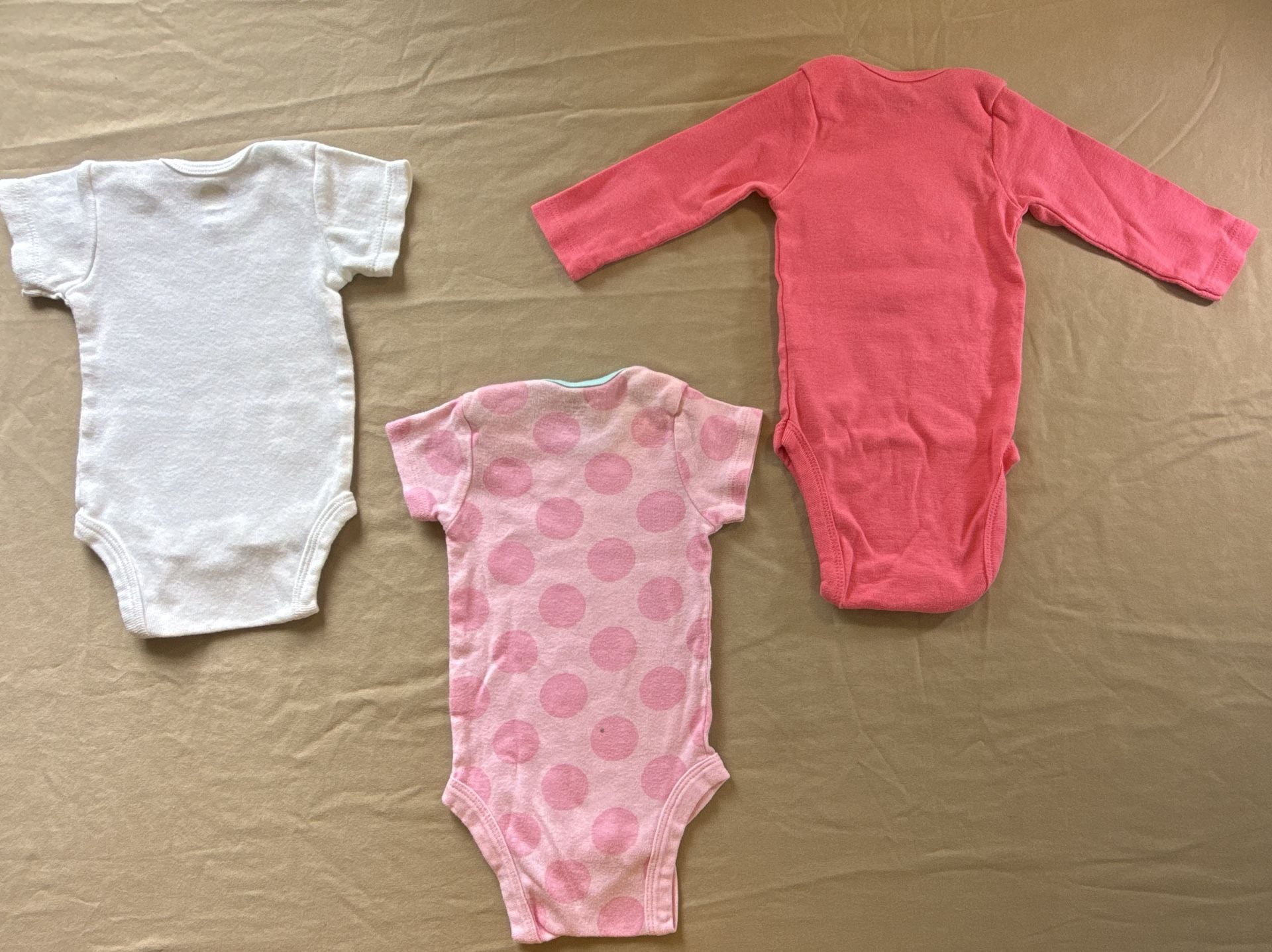 Gerber Baby Girl Bodysuits 0-3 Months 3-Pack Assorted 2