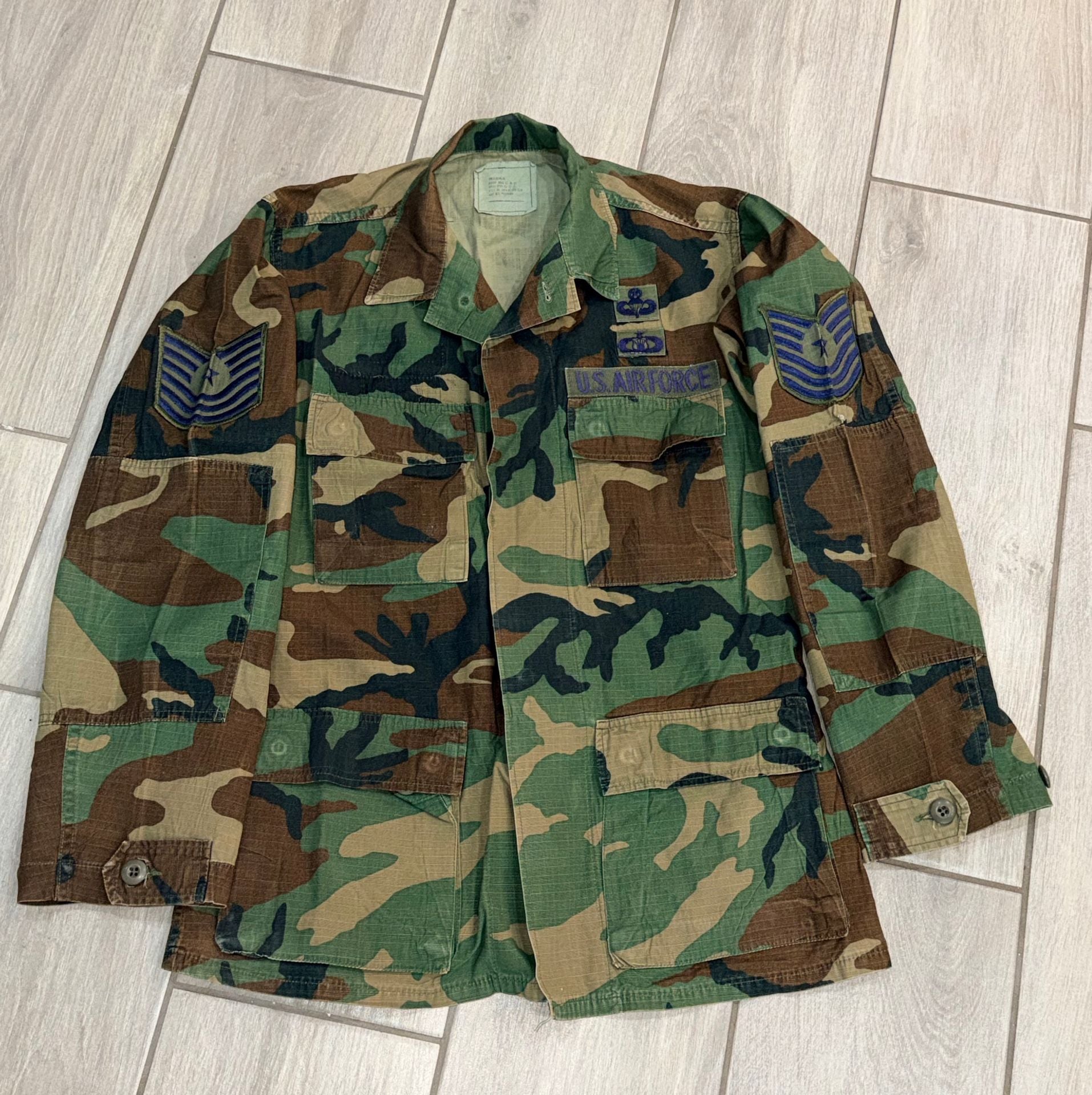 US Air Force Woodland Camo BDU Jacket Size Small Regular Item 0495 2