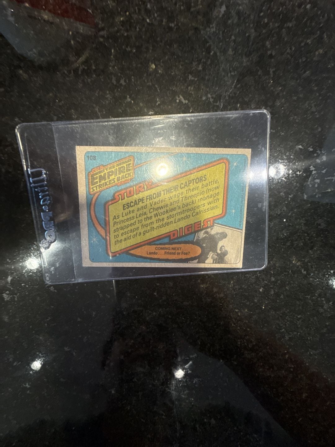 1980 Star Wars Empire Strikes Back Trading Card # 108 ESCAPE FROM THEIR CAPTORS 2