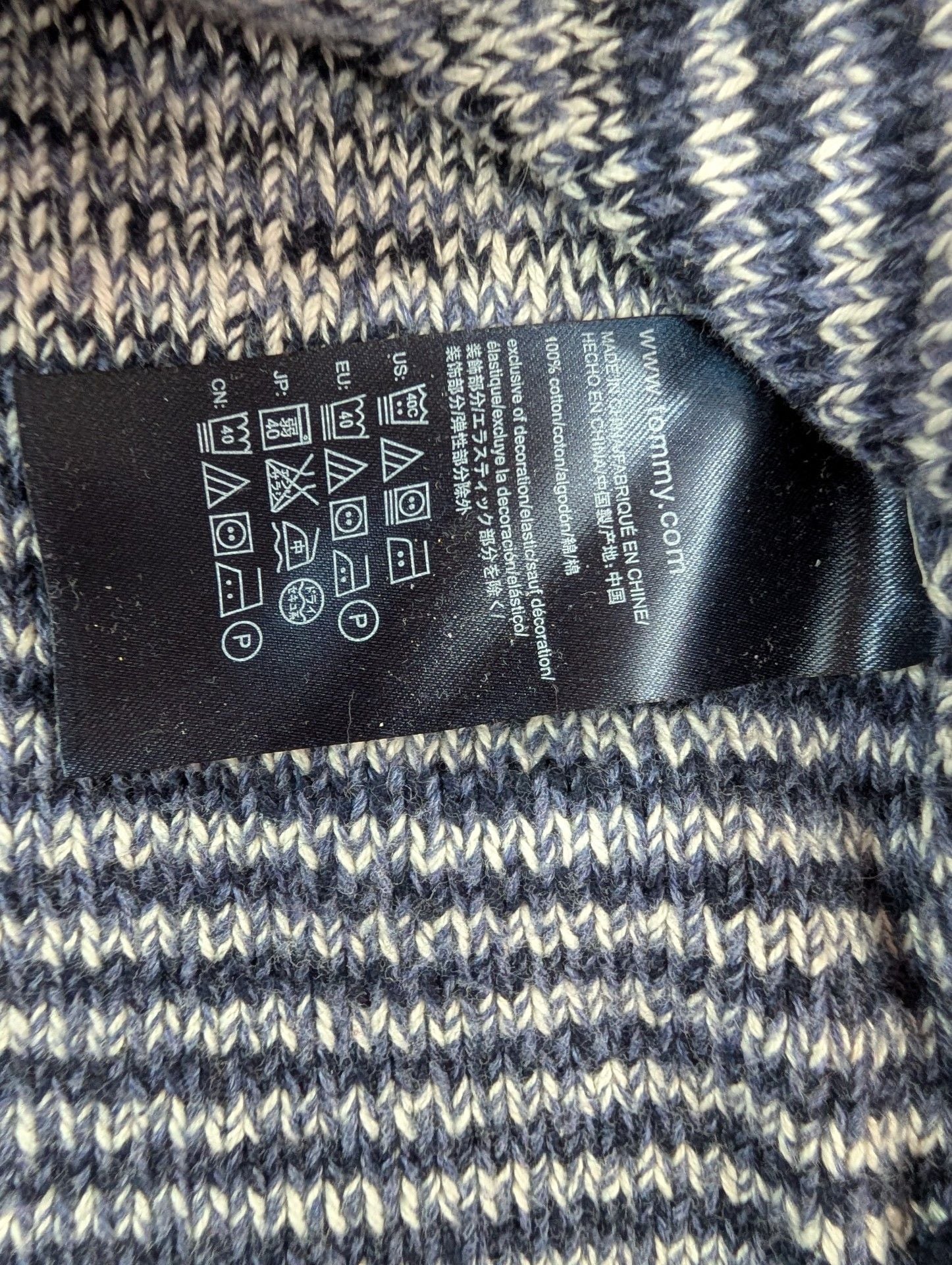 Tommy Hilfiger Women's Blue Striped Boat Neck Sweater Large 4