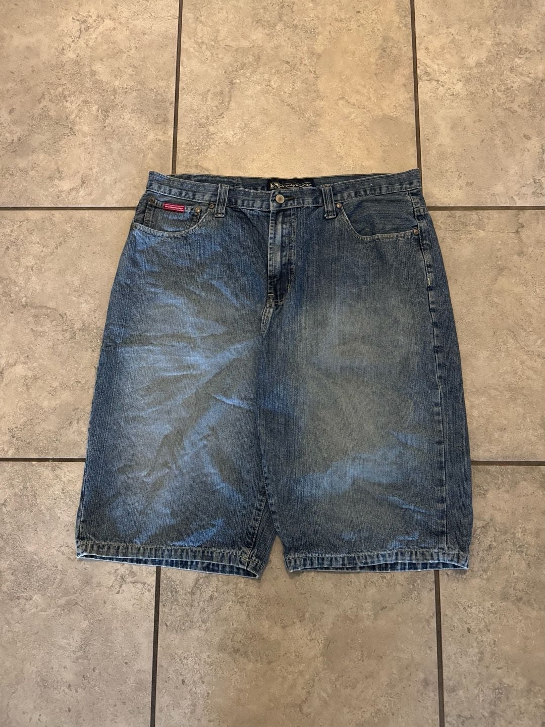 Drunkenmunky Denim Shorts Size 40 Blue Baggy Jorts 2