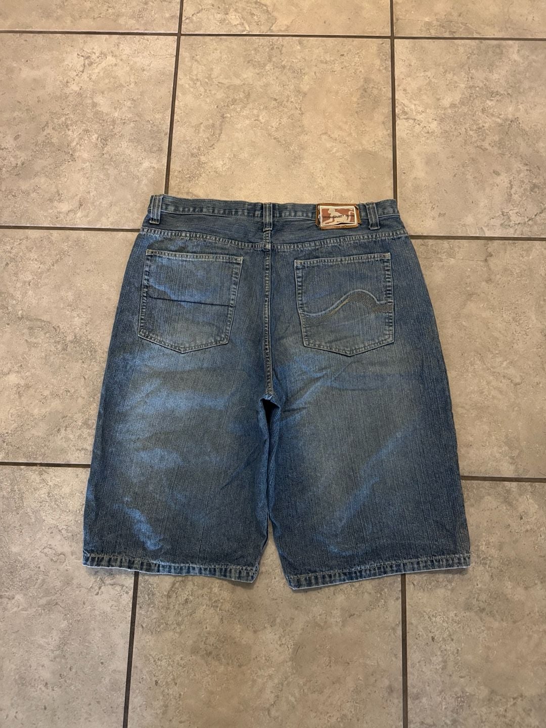 Drunkenmunky Denim Shorts Size 40 Blue Baggy Jorts 4