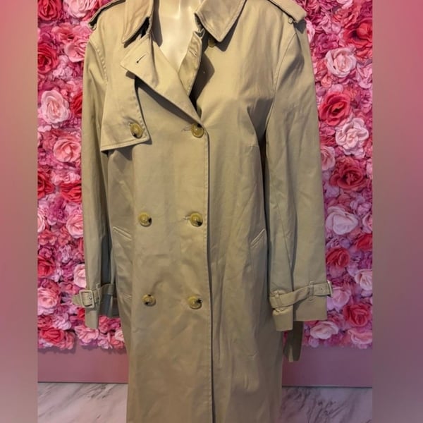 Mango Tan Double-Breasted Knee-length Trench Coat with Belt(2XL)