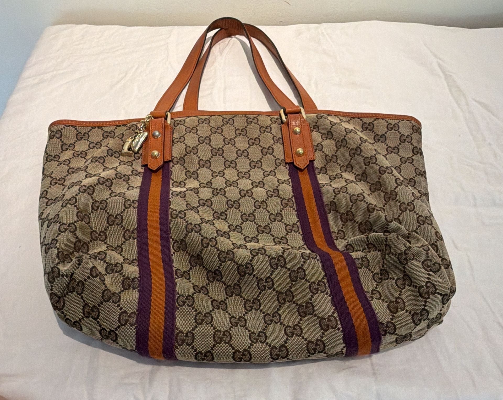 Gucci GG Canvas Web Tote Bag 2