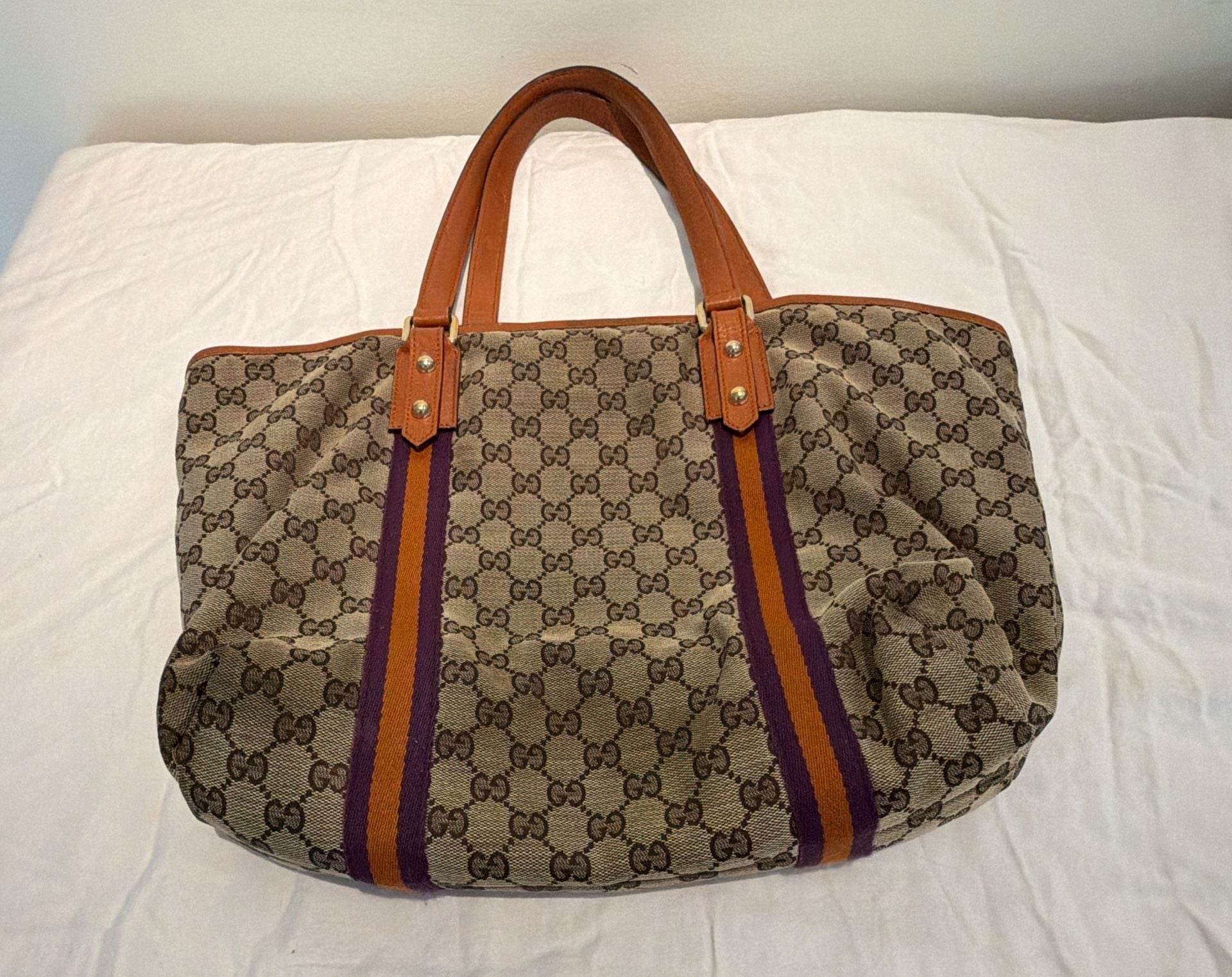 Gucci GG Canvas Web Tote Bag 3