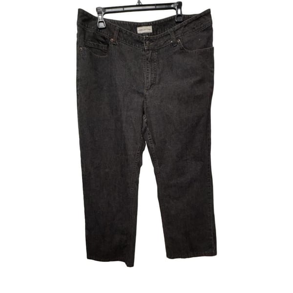 Coldwater Creek Women's W18 Black Straight Leg Jeans