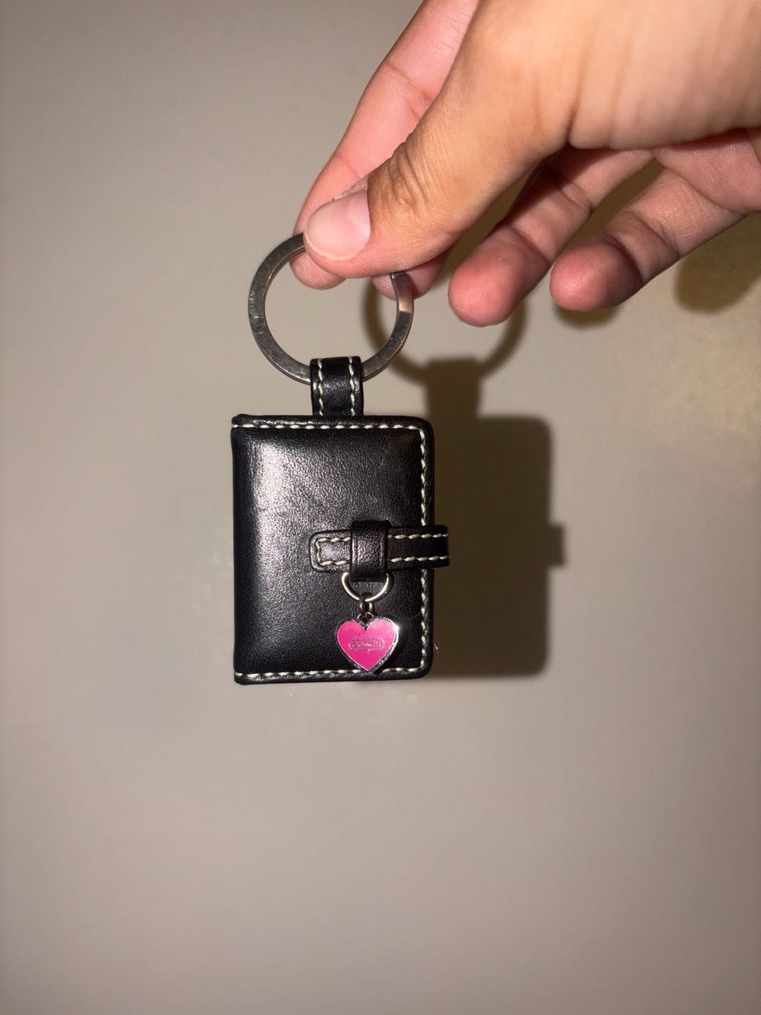 Coach PhotoBook Mini Keychain Black Leather Vintage  7