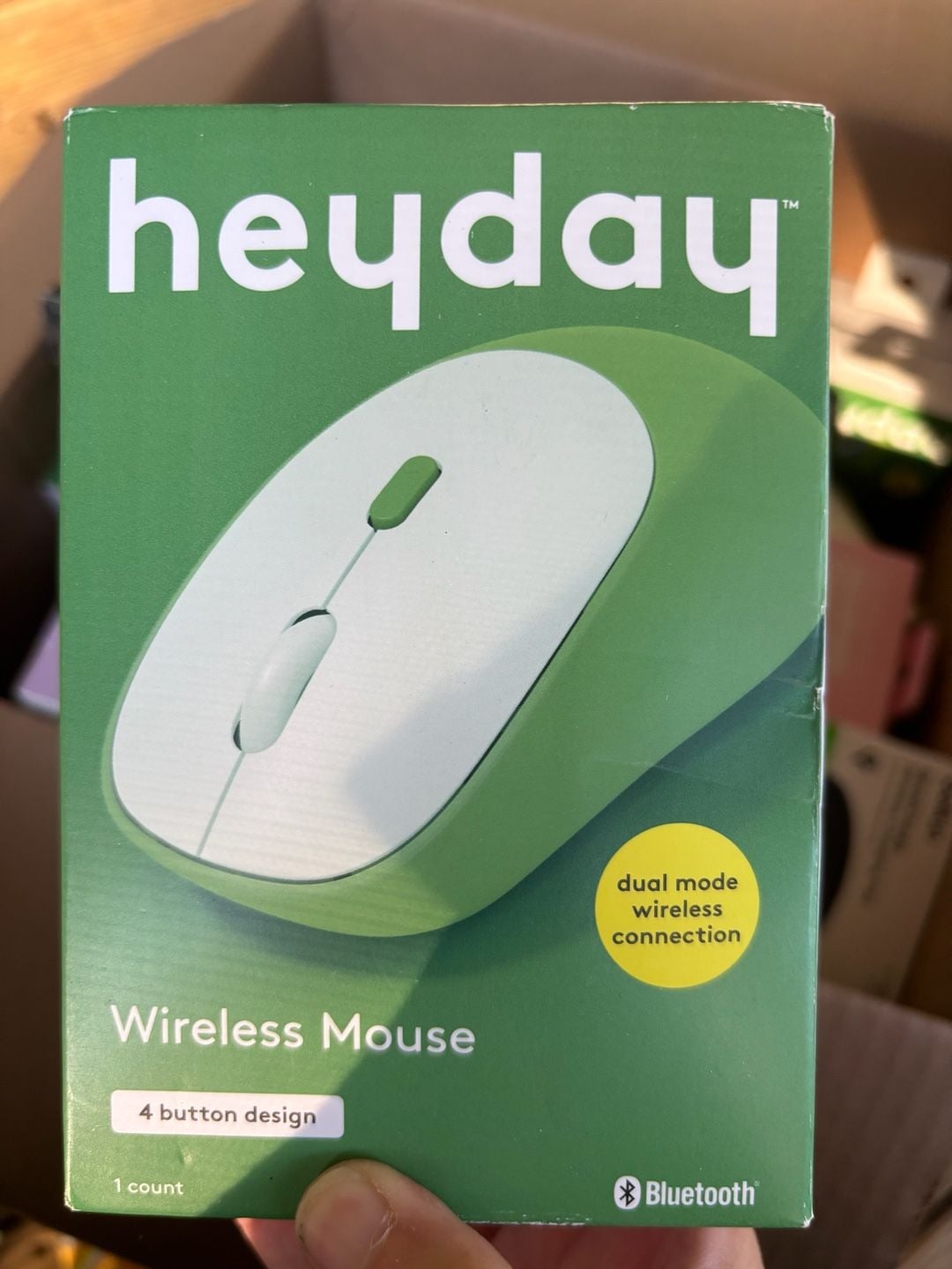 heyday Bluetooth Ergonomic Mouse Green 1