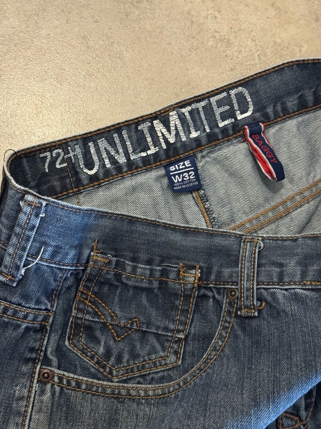 Ecko Unlimited Baggy Denim Shorts W32 Blue Vintage 3