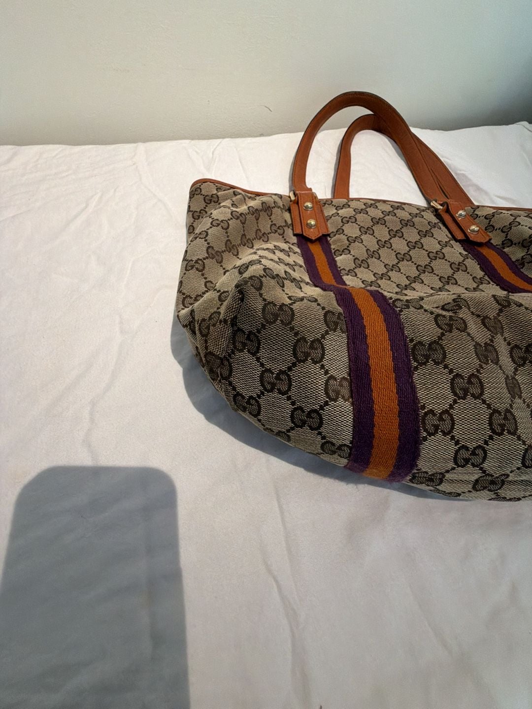 Gucci GG Canvas Web Tote Bag 7
