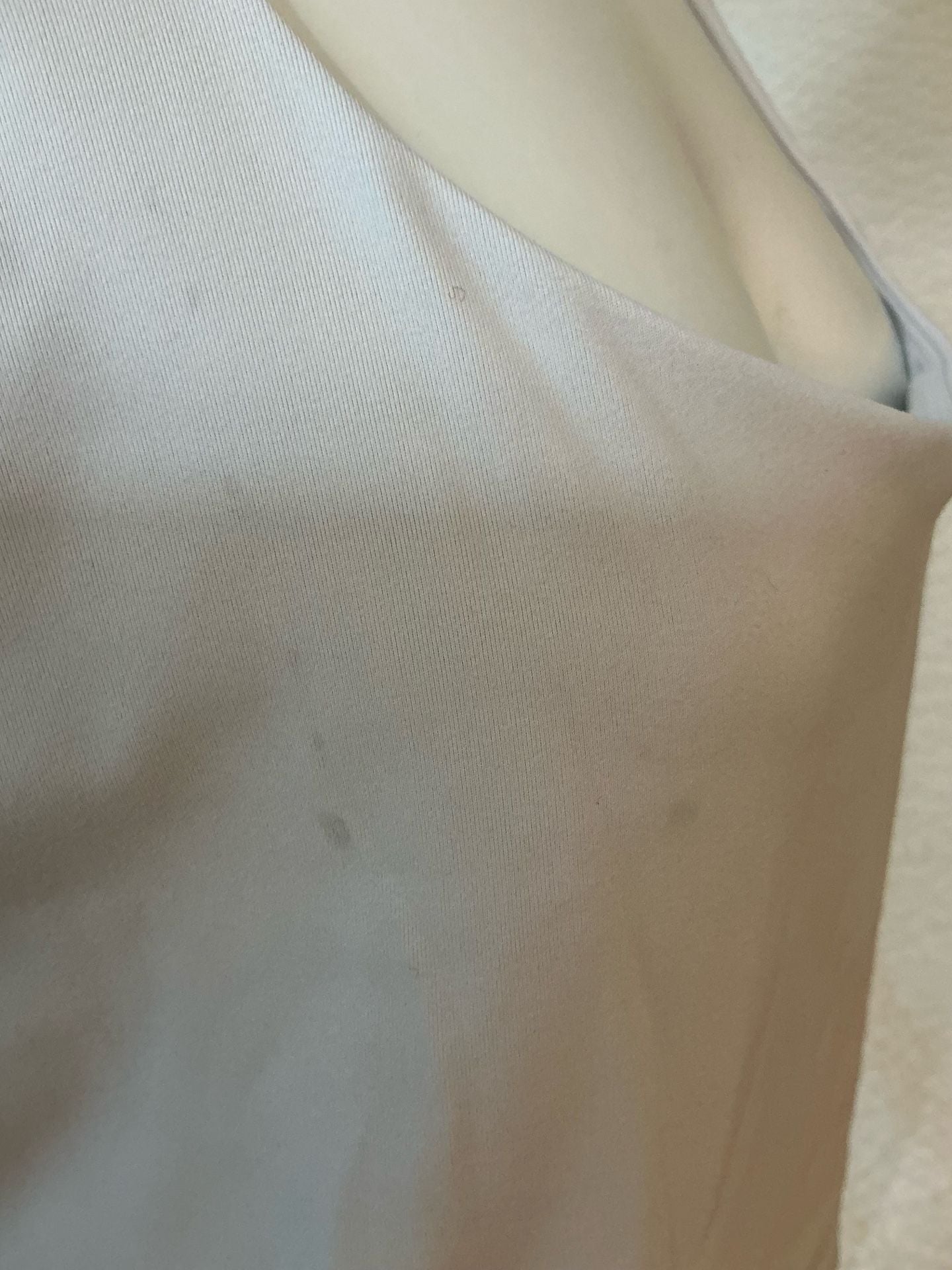 Fabletics Active Tank Top Beige Scoop Neck Cutout Back M-L 6
