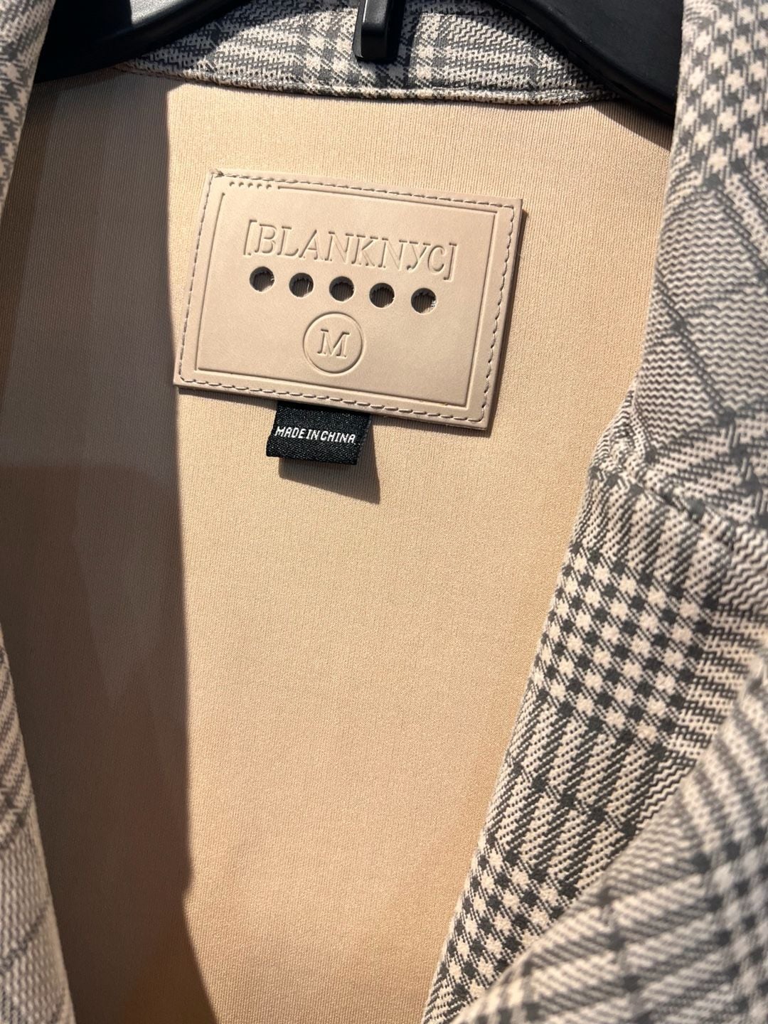 NWT BlankNYC Plaid Trench Coat Size M 4
