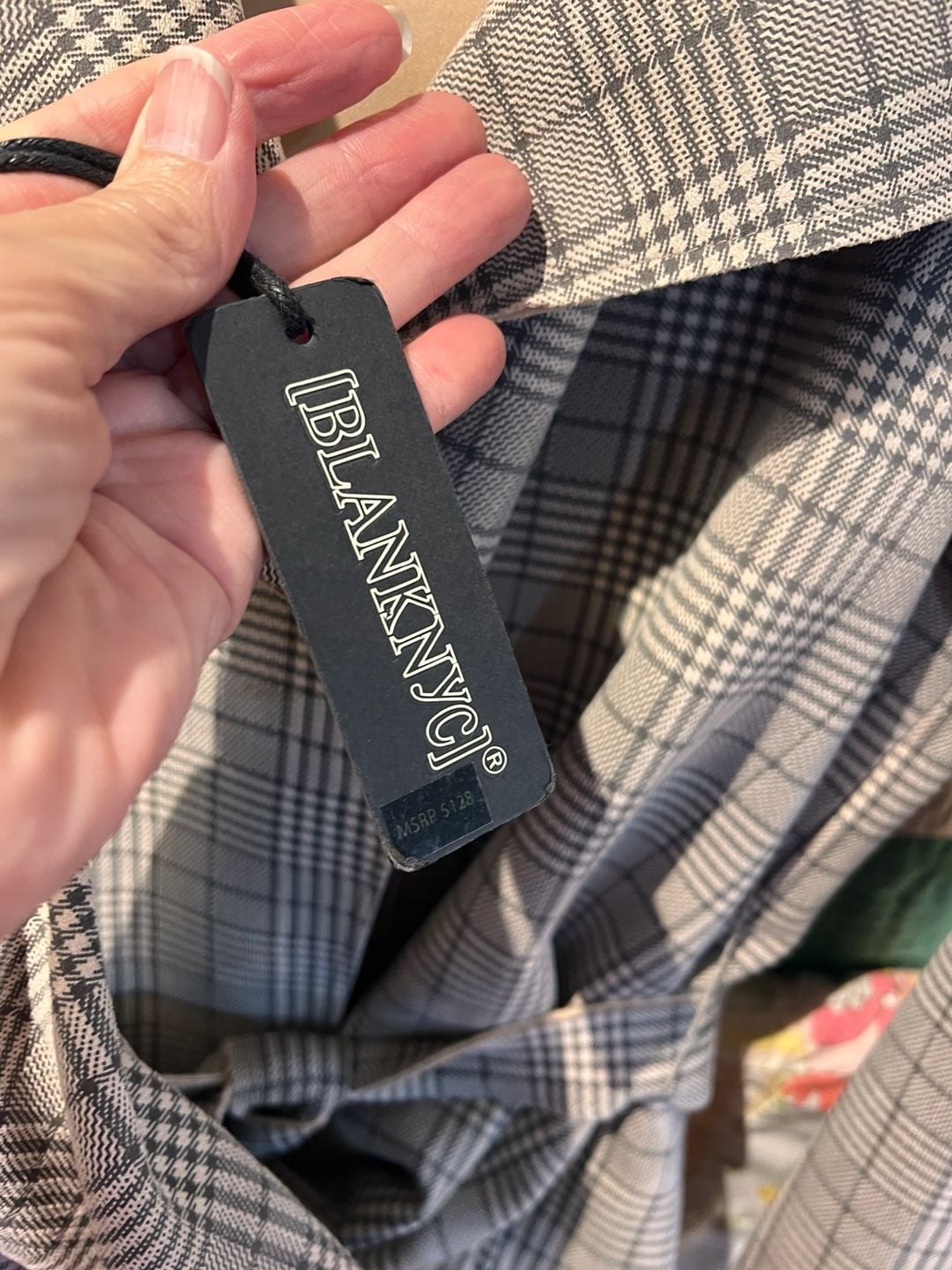 NWT BlankNYC Plaid Trench Coat Size M 5