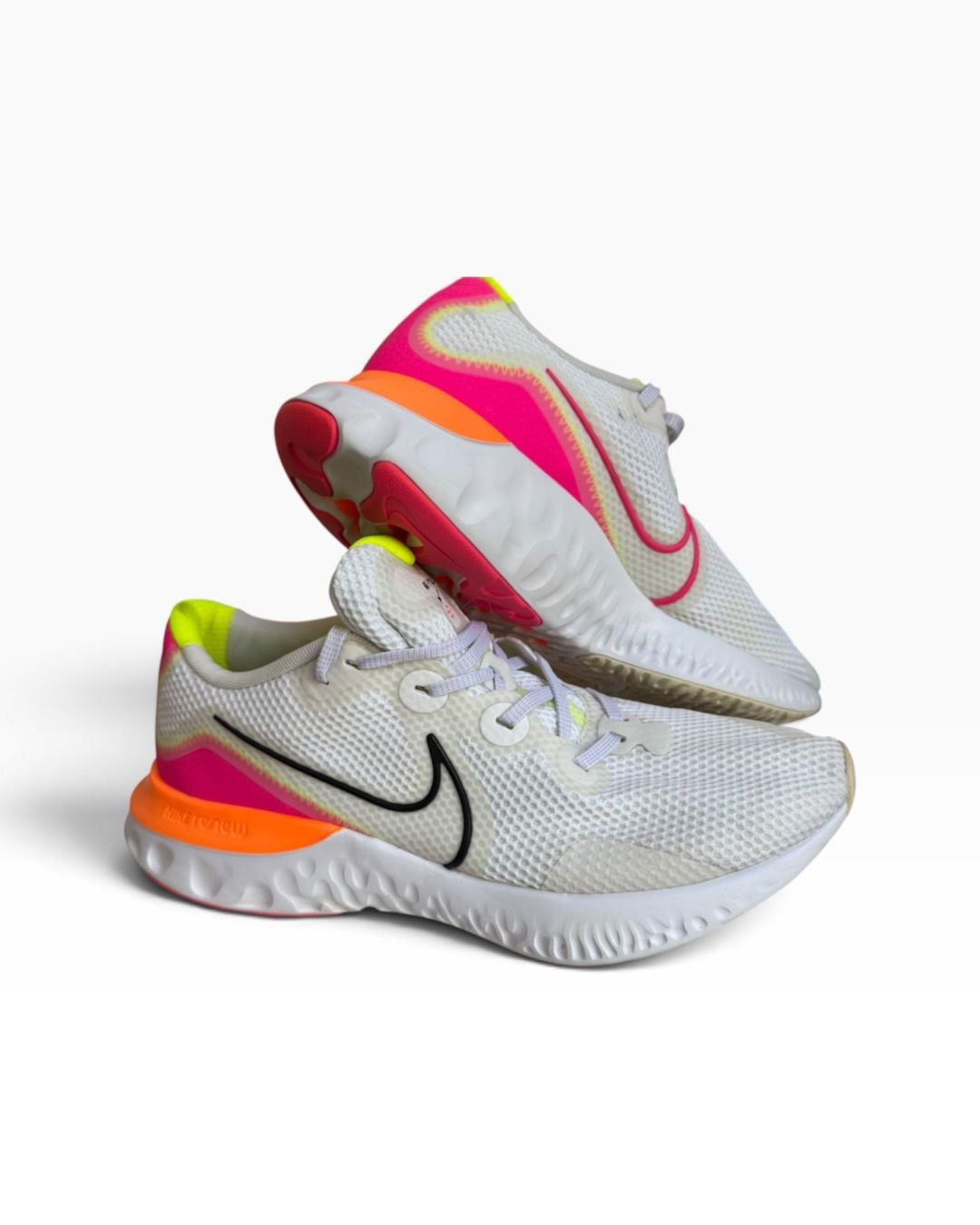 Nike Renew Run Women’s Size 11 White Pink Orange Running Shoes CK6360-005 2