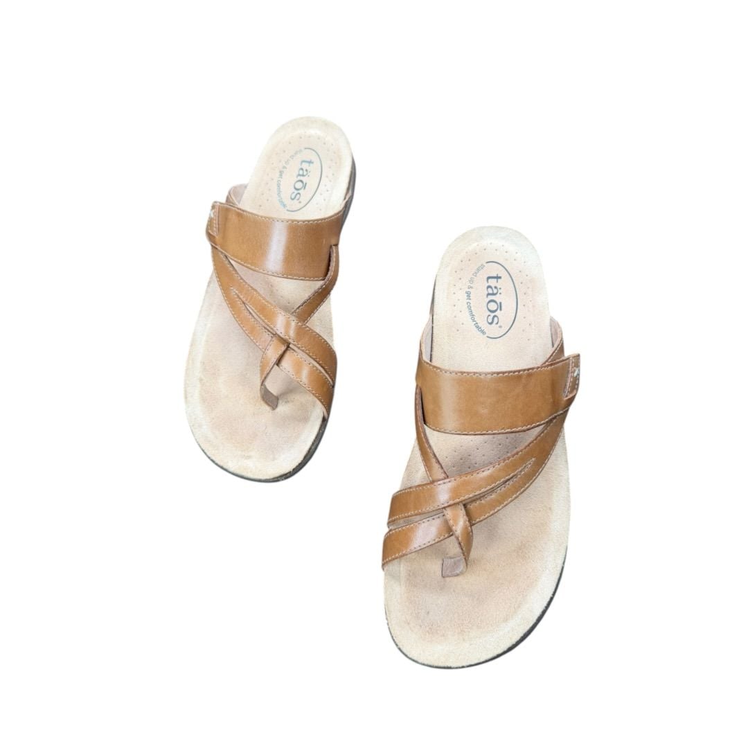 Taos Perfect Sandal Tan Leather Sz. US9 4