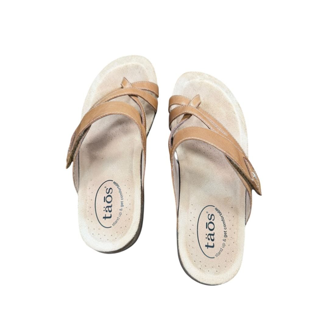 Taos Perfect Sandal Tan Leather Sz. US9 6
