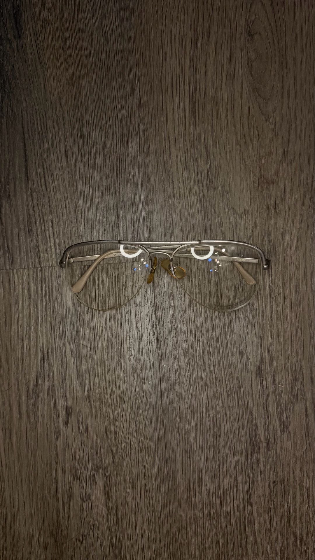 JM Oxford Sterling Optical Aviator Eyeglasses 54-23 Silver Metal Frame vintage 2