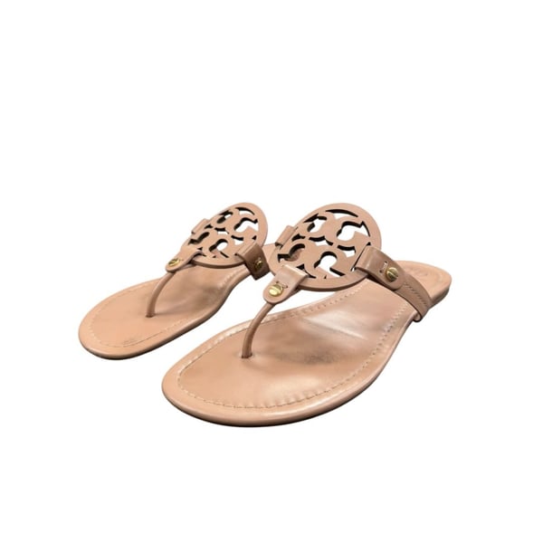 Tory Burch Miller Thong Sandals Beige Leather Sz. 9M