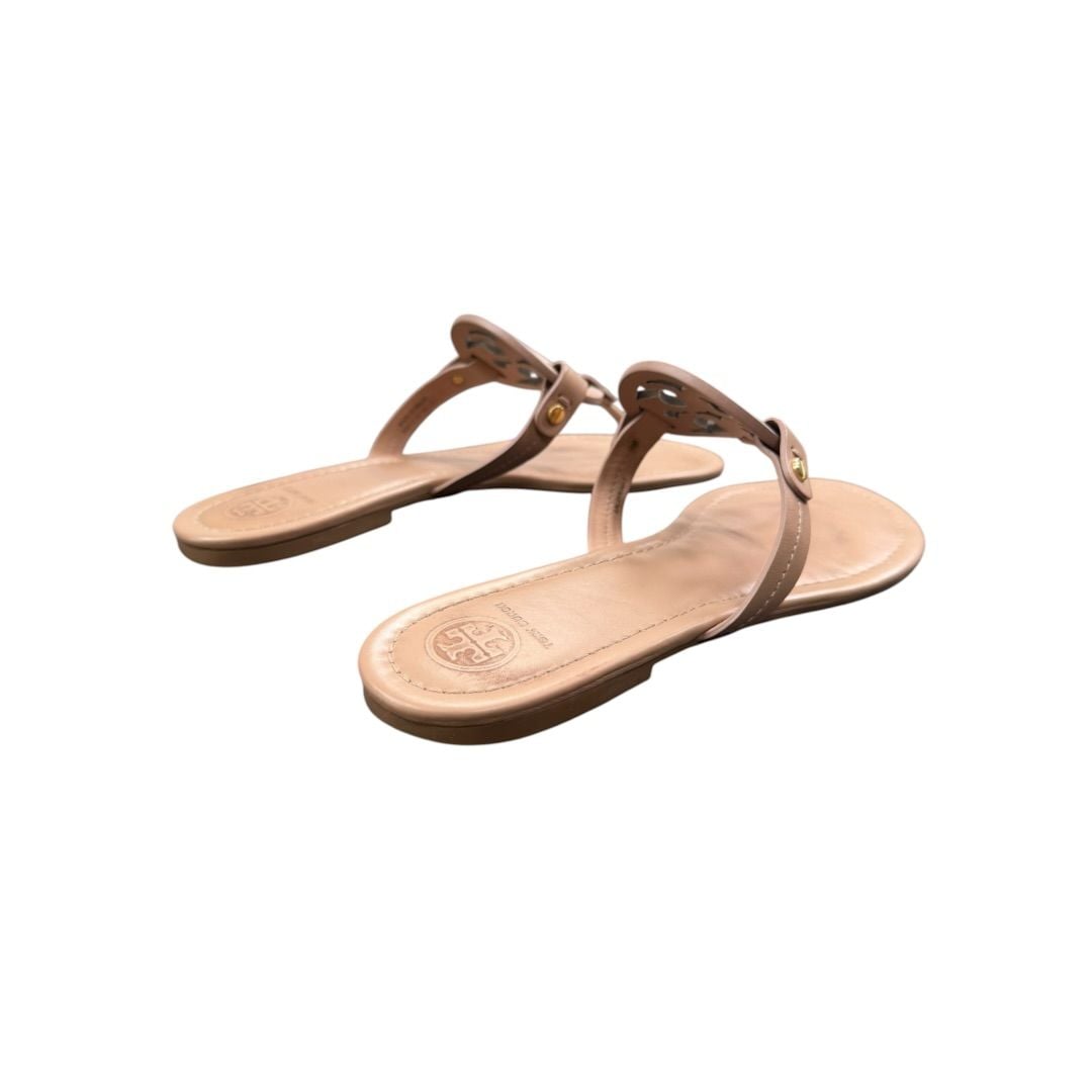 Tory Burch Miller Thong Sandals Beige Leather Sz. 9M 3