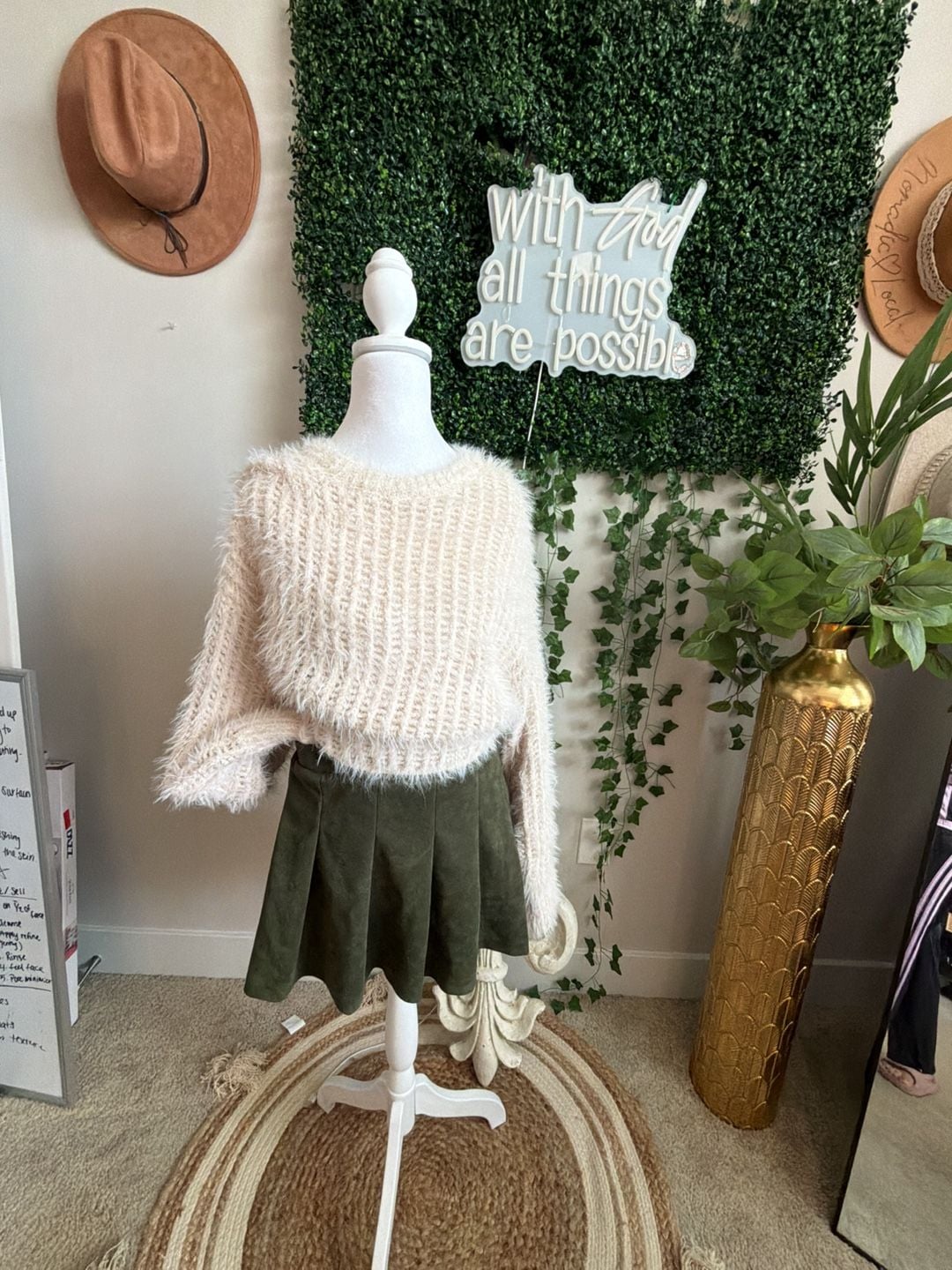 Universal Thread Cream Fuzzy Knit Pullover Sweater XL 2