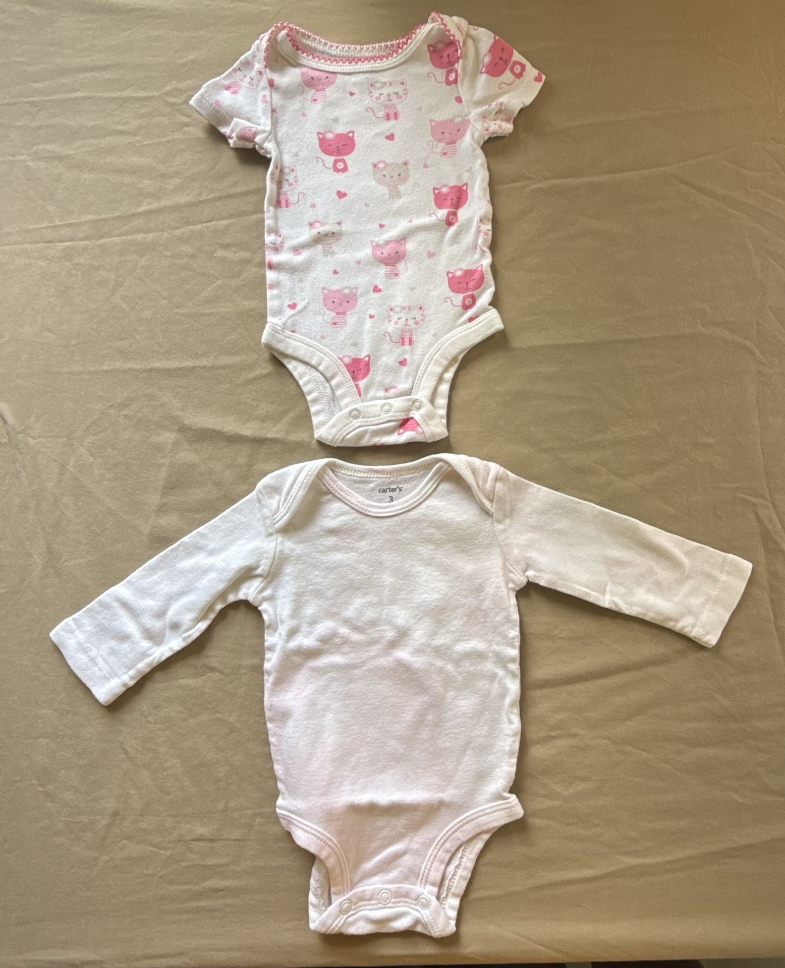 Carter's & Koala Baby Bodysuits Size 3M Lot of 2 1