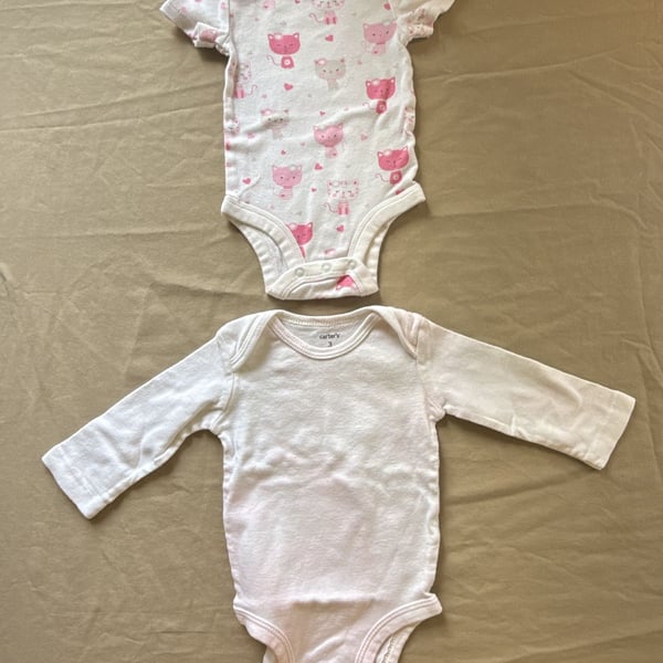 Carter's & Koala Baby Bodysuits Size 3M Lot of 2